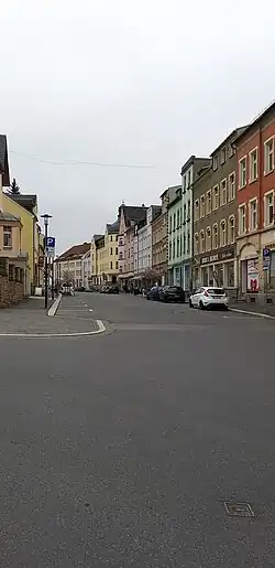 Auerbacher Straße in Richtung Auerbach