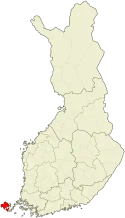 Lage von Åländer Land in Finnland