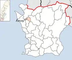 Lage der Gemeinde Åstorp