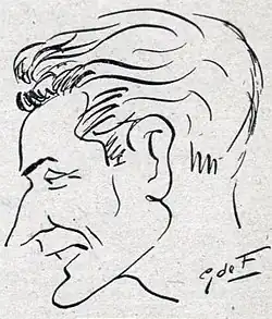 Cartoon zum viertplatzierten Étienne Bally