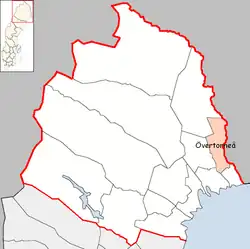 Lage der Gemeinde Övertorneå