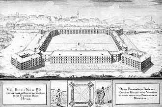 Stich des „Neugebäudes“ um 1800 und Ansicht um 1880
