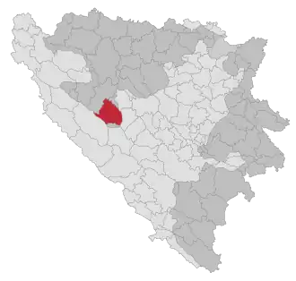 Lage der Gemeinde Šipovo in Bosnien und Herzegowina (anklickbare Karte)