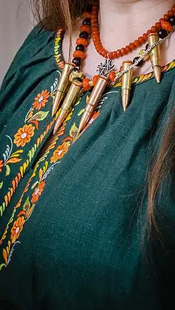 Namysto mit in Butscha und Irpin aufgesammelter Munition