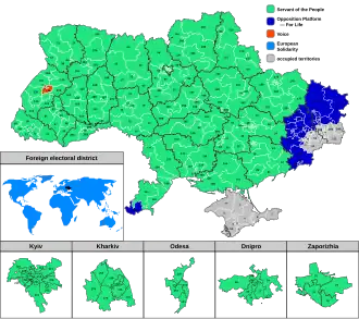 Ergebnis der Listenwahl nach Wahlkreisen (stärkste Partei)