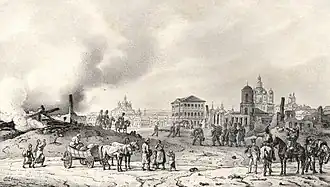 Smolensk Kremlin (Innenstadt), gezeichnet von Albrecht Adam