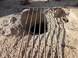 Historische Weinpresse im Weingut Gvaot Olam (Israel, 9./8. Jahrhundert vor Christus)