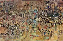 Historisches Laternenfest (上元燈彩圖 Shàngyuán Dēng Cǎitú, deutsch ‚Shangyuan Laternenbild‘) in Nanjing der Ming-Zeit