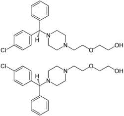 Strukturformel von (±)-Hydroxyzin