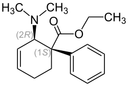 Strukturformel von (1S,2R)-trans-Tilidin