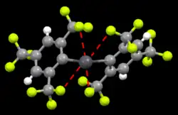 Molekülstruktur von [2,4,6-(CF3)3C6H2]2Pb im Kristall