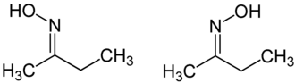 Strukturformeln der 2-Butanonoximisomere