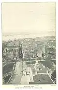 Blick von der Kuppel über das Rathaus nach Westen bis zum Hudson River