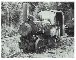Stillgelegte 0-4-0T Gibbons & Harris Lok Nr. 3 bei Bell Hill