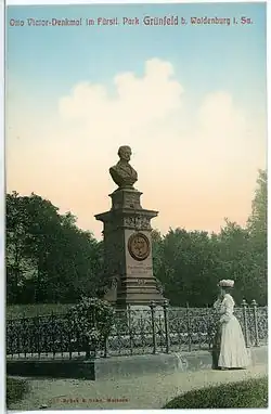 Otto-Victor-Denkmal im fürstlichen Park Grünfeld, 1880