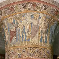 Gott tadelt Adam und Eva und die Die Vertreibung aus dem Paradies