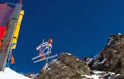 Jean-Luc Crétier springt über den Hundschopf, um 1995