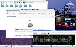 Bildschirmphoto von antiX