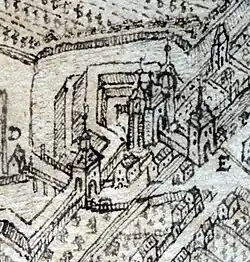 Altes Speyerer Tor (große Anlage, rechts, Mitte 17. Jahrhundert)
