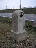 Ganzmeilenstein an der Straße von Chemnitz nach Mittweida kurz vor Ottendorf