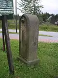 Stationsstein als Kilometerstein im OT Steinbach