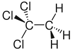 Strukturformel von Trichlorethan