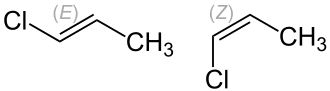 Strukturformel von 1-Chlorpropen