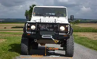 Land Rover Defender mit nachgerüsteten Portalachsen