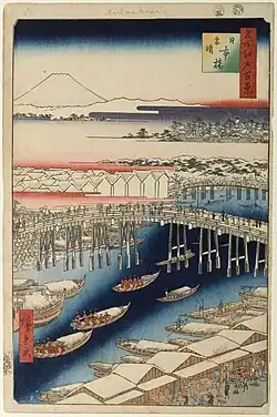 14. Nihonbashi im Schnee bei klarem Wetter [1856-05]