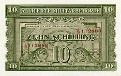 10 Schilling Vorderseite