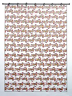 Vorhang mit Zellulose-Strukturformel 1350 x 1800