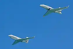 Eine GV SEMA Shavit (links unten) und eine G550 CAEW Eitam der 122. Staffel „Nachshon“ im Mai 2016