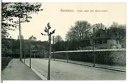 Fiedlerhaus, 1911. Oberhalb Kurhaus Wettin, rechts die Hagensche Villa