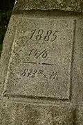 Höhenmarke 873 M. ü. M. von 1885