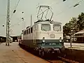 141 378 mit türkisem Dach in Murnau, 1983