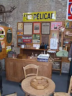 Kleine flämische Kneipe, auf dem Tisch ein Jeu de puces