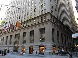 Gebäudesockel an der Exchange Place