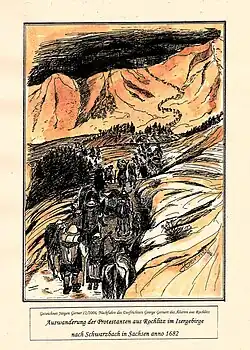 1682, Exulantenflucht der Gernert ins protestantische Sachsen nach Gebhardsdorf