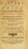 Description of the Empire of China, 1741, Titelbild 3. Ausgabe Band 2