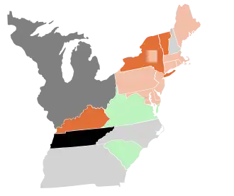 Karte der Wahlergebnisse nach Bundesstaat