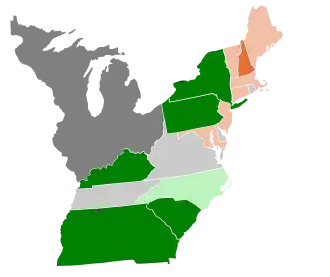 Karte der Wahlergebnisse nach Bundesstaat