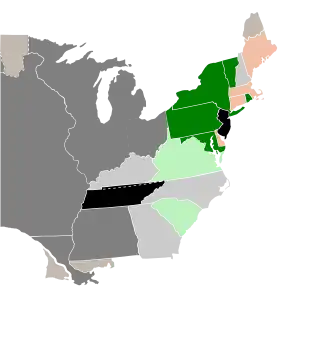 Karte der Wahlergebnisse nach Bundesstaat