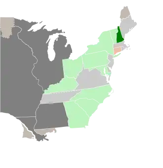 Karte der Wahlergebnisse nach Bundesstaat