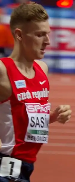 Filip Sasínek Rang neun in 3:38,17 min