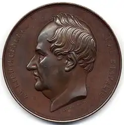 Léopold Wiener, 1859, Medaille auf General Jean Chapelié.