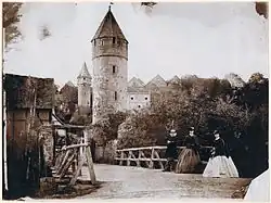 28. Mai 1867, Landrat Weber mit Familie in Fritzlar vor dem Bleichentor