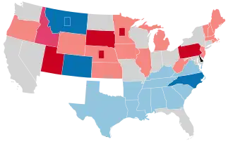 Karte der Wahlergebnisse nach Bundesstaat