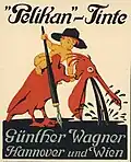 Plakat für Pelikan-Tinte von Siegmund von Suchodolski um 1909