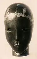 Mädchenkopf, Messing getrieben 28 cm, ca. 1923, verschollen