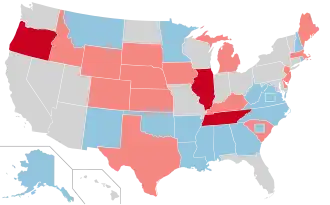 Karte der Wahlergebnisse nach Bundesstaat
